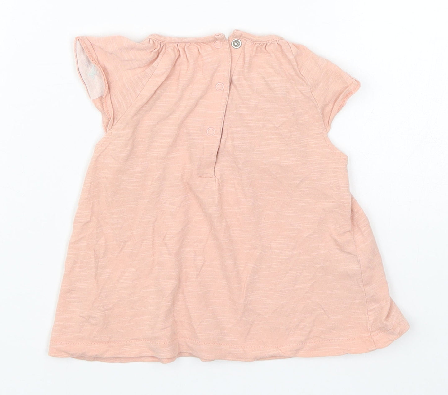 NEXT Girls Pink   Basic T-Shirt Size 9-12 Months  - Duck
