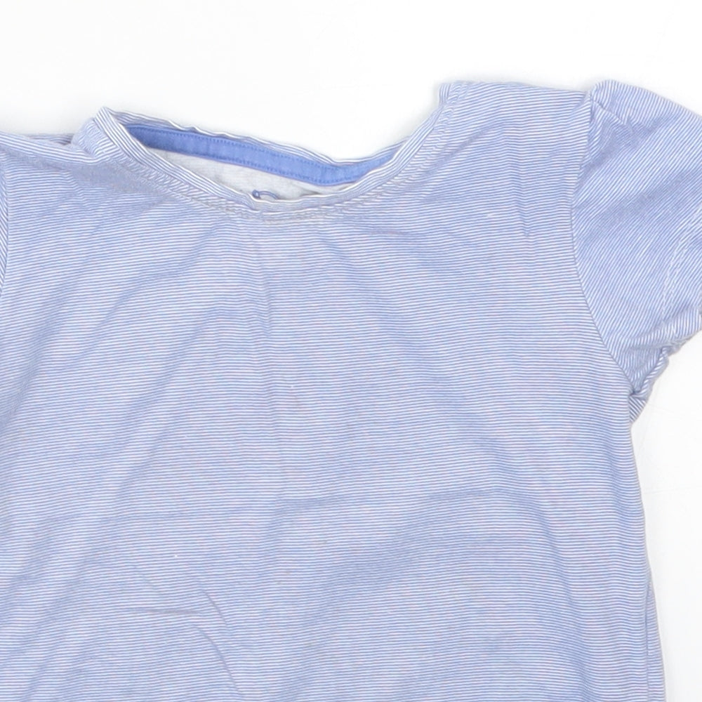 Primark Boys Blue Striped  Basic T-Shirt Size 2-3 Years