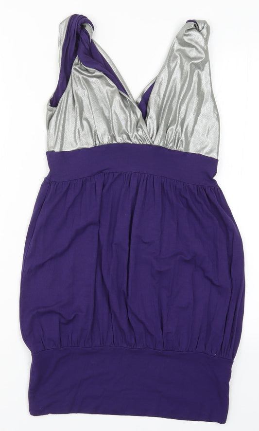 Rare Womens Purple   Mini  Size 12  - Silver