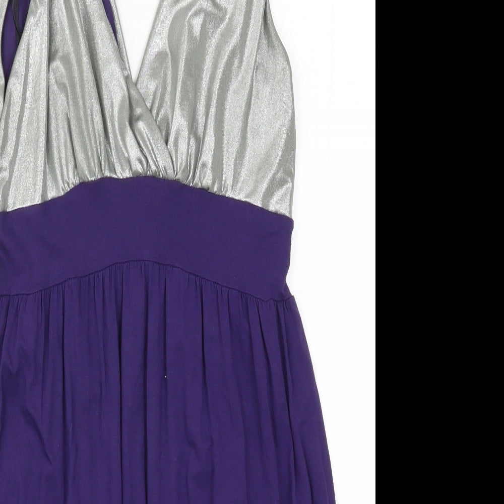 Rare Womens Purple   Mini  Size 12  - Silver