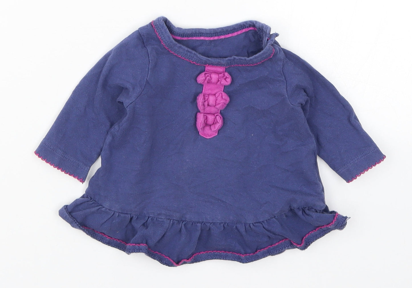 Marks and Spencer Girls Blue   Basic T-Shirt Size 0-3 Months