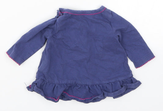 Marks and Spencer Girls Blue   Basic T-Shirt Size 0-3 Months
