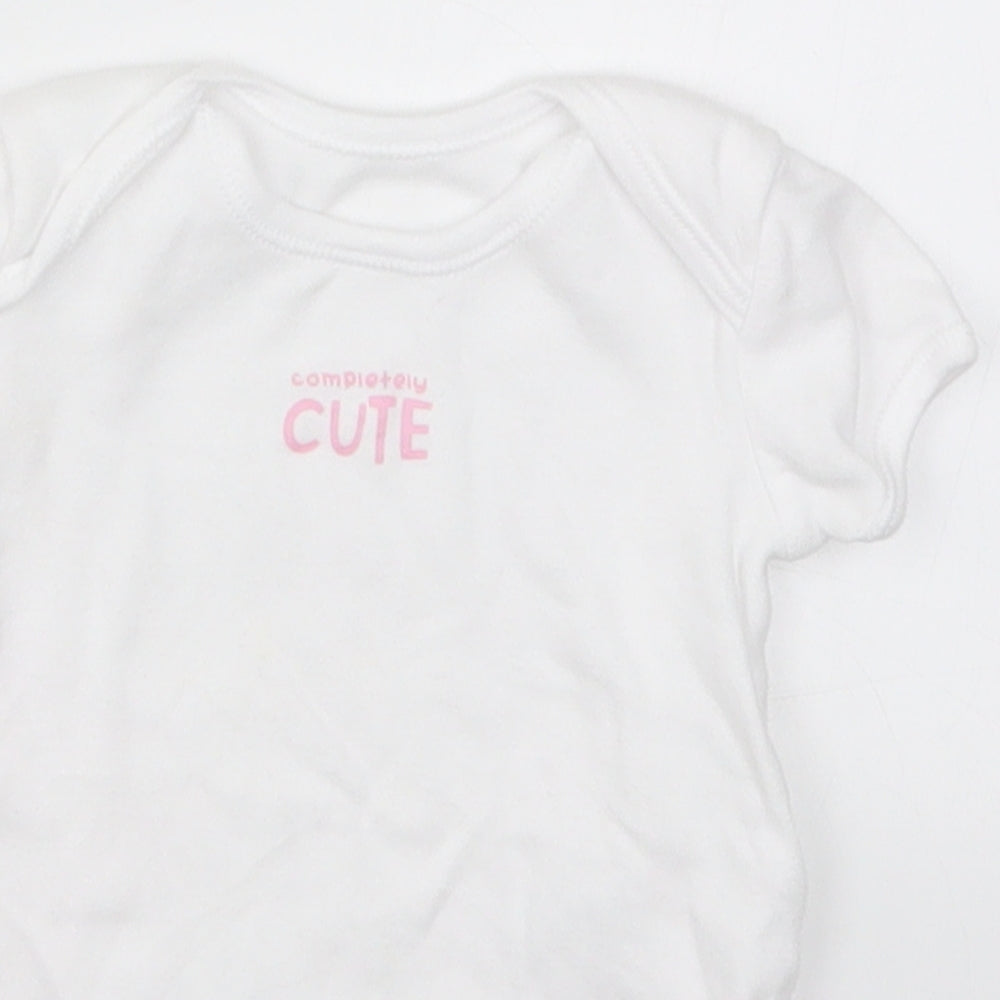 George Girls White   Babygrow One-Piece Size 3-6 Months  - Completely Cute