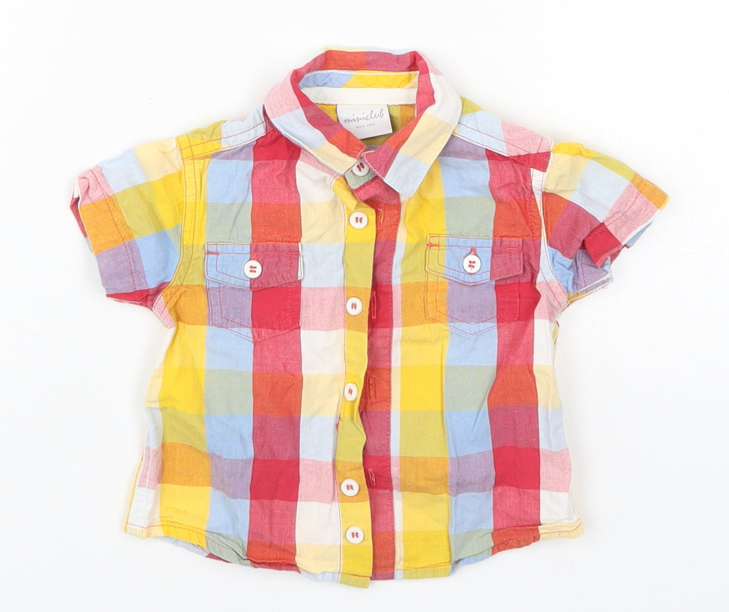 Mini Club Boys Multicoloured Check  Basic Button-Up Size 3-6 Months