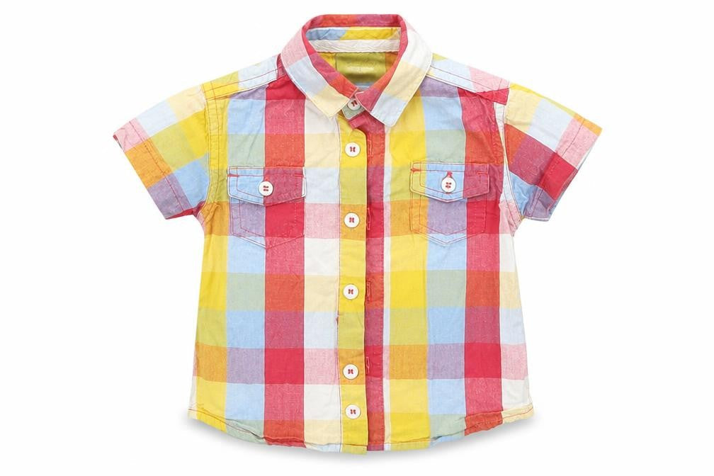 Mini Club Boys Multicoloured Check  Basic Button-Up Size 3-6 Months