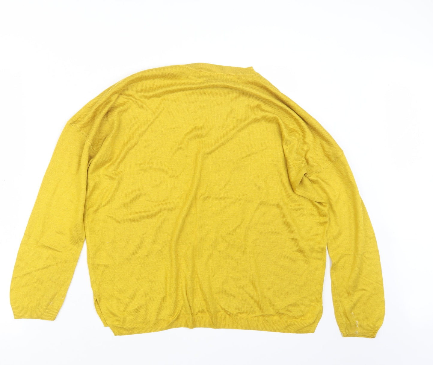 Marks and Spencer Womens Yellow  Knit Pullover Jumper Size M