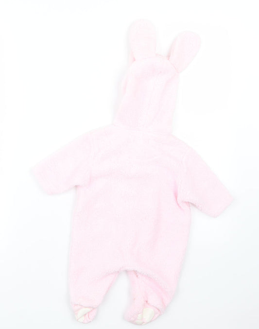 Earlydays Girls Pink Geometric  Babydoll One Piece Size 0-3 Months
