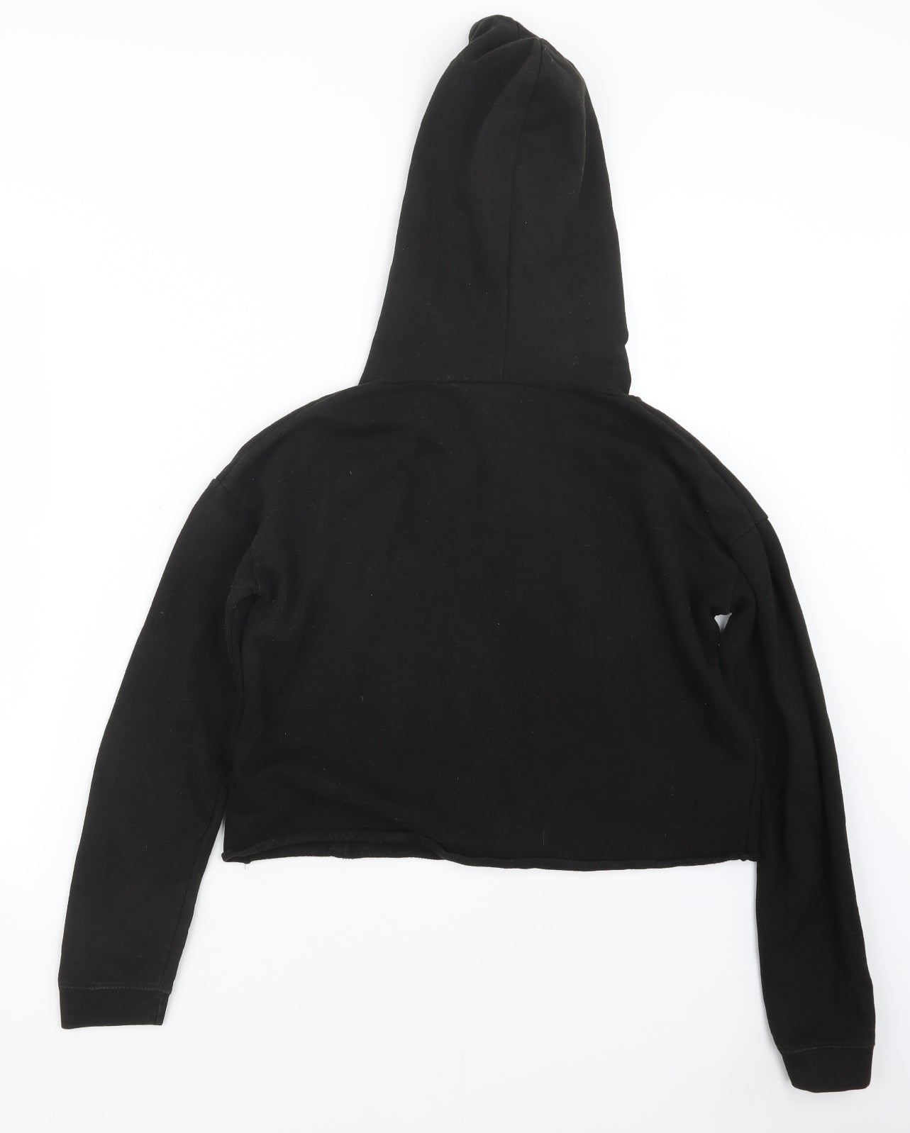 Preworn Womens Black   Pullover Hoodie Size S  - Cropped