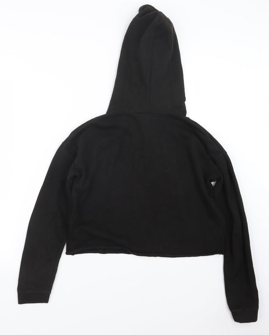Preworn Womens Black   Pullover Hoodie Size S  - Cropped