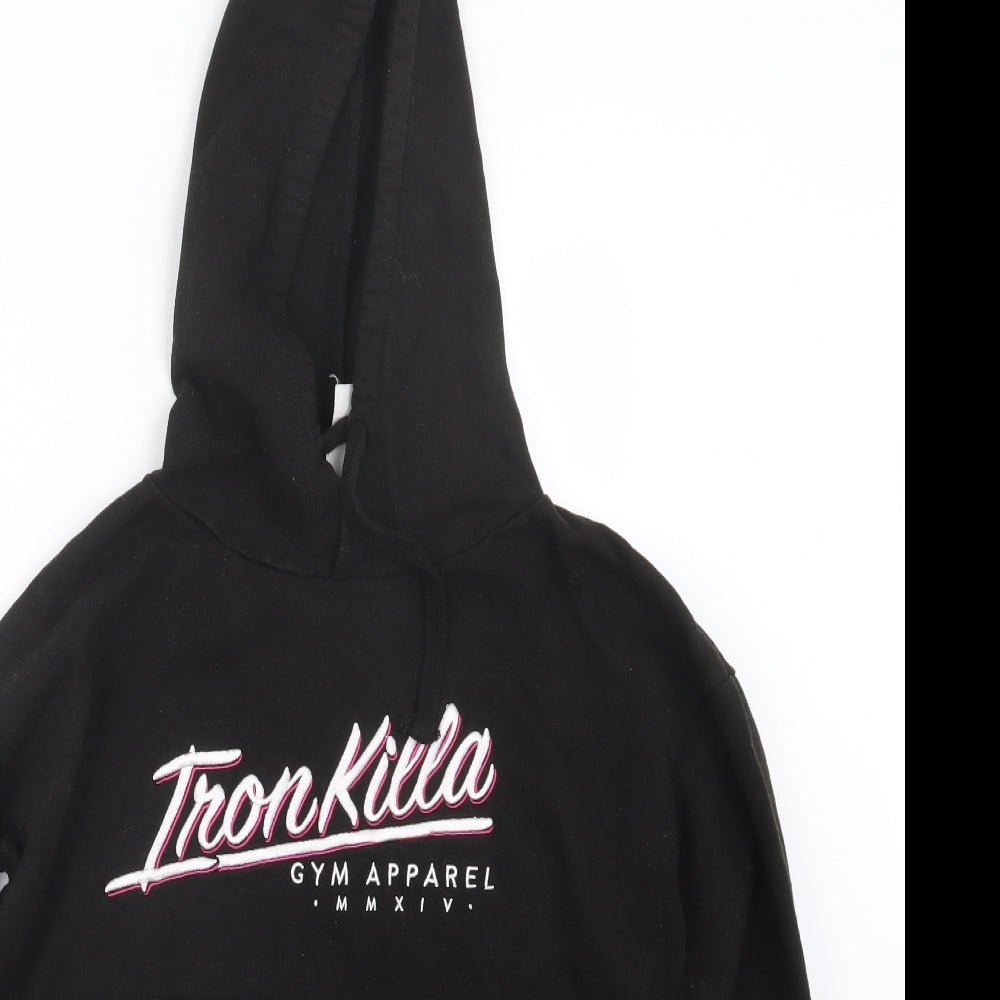 Preworn Womens Black   Pullover Hoodie Size S  - Cropped