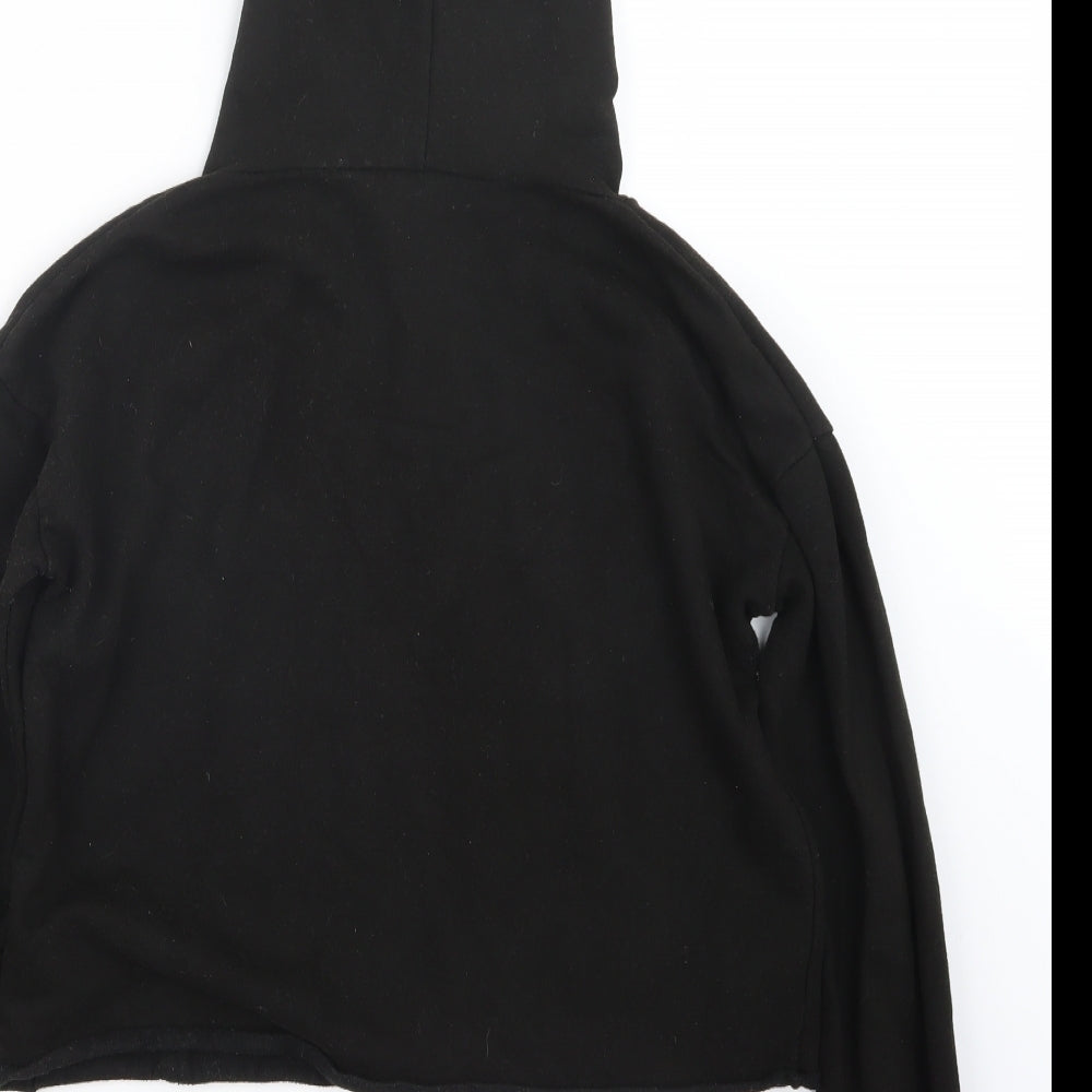 Preworn Womens Black   Pullover Hoodie Size S  - Cropped