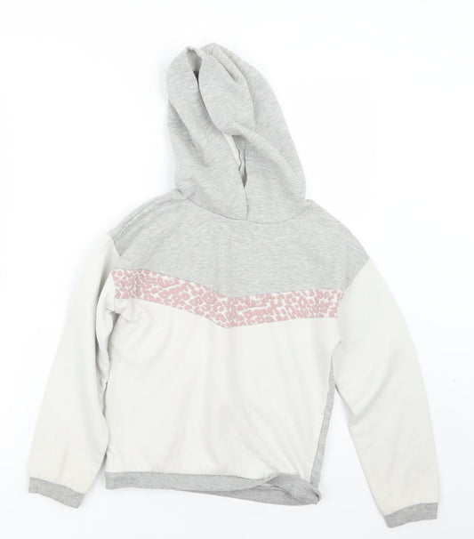 matala Girls White   Pullover Hoodie Size 10 Years