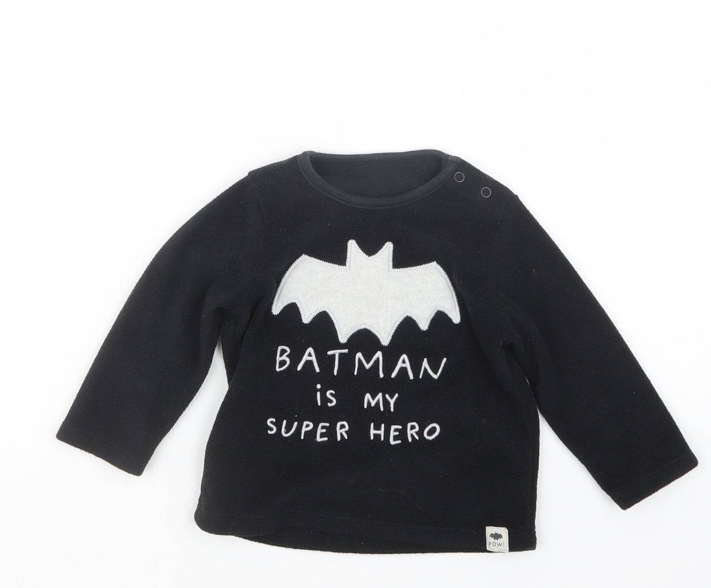 George Boys Black Geometric  Babydoll Pyjama Top Size 9-12 Months  - Batman