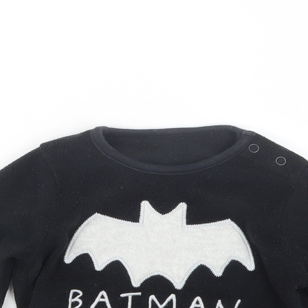 George Boys Black Geometric  Babydoll Pyjama Top Size 9-12 Months  - Batman
