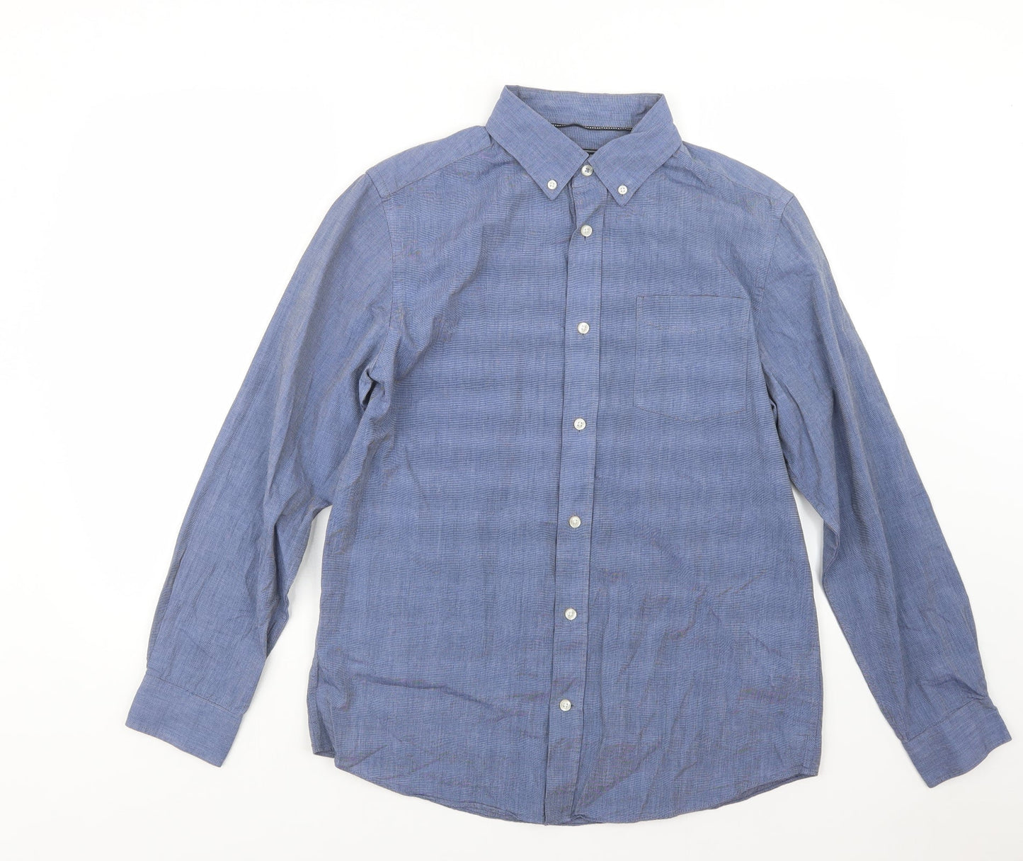 Maine Mens Blue    Button-Up Size M