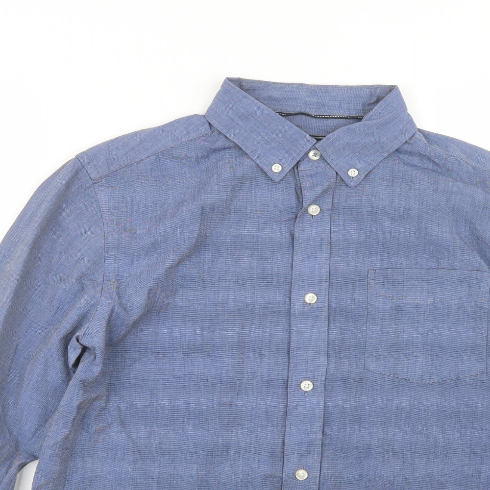 Maine Mens Blue    Button-Up Size M