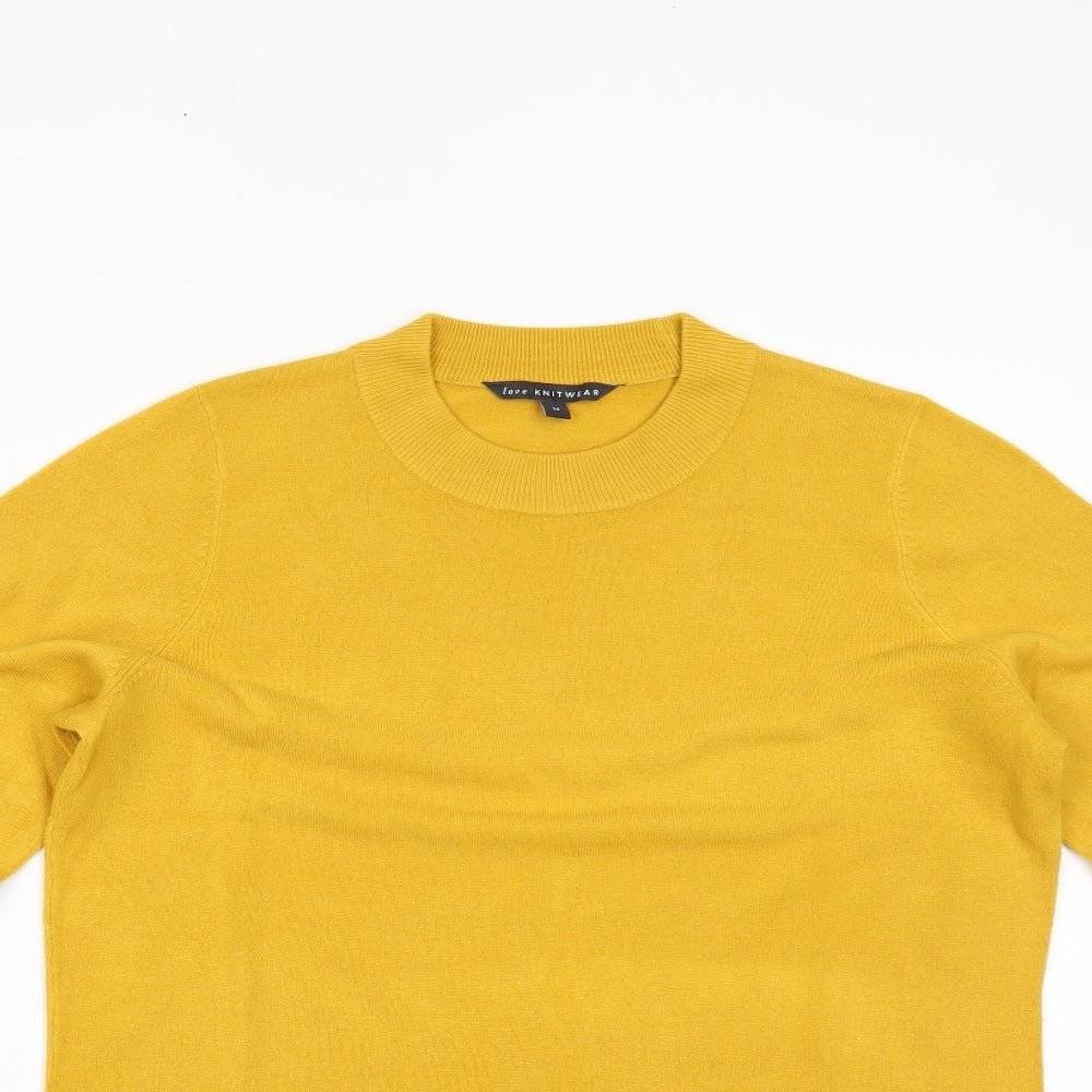 Bonmarché Womens Yellow   Pullover Jumper Size 14