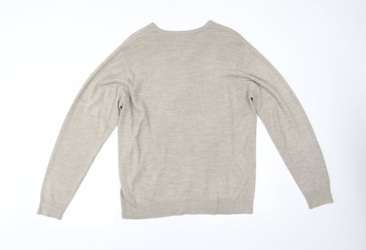 Marks and Spencer Mens Beige   Pullover Jumper Size L