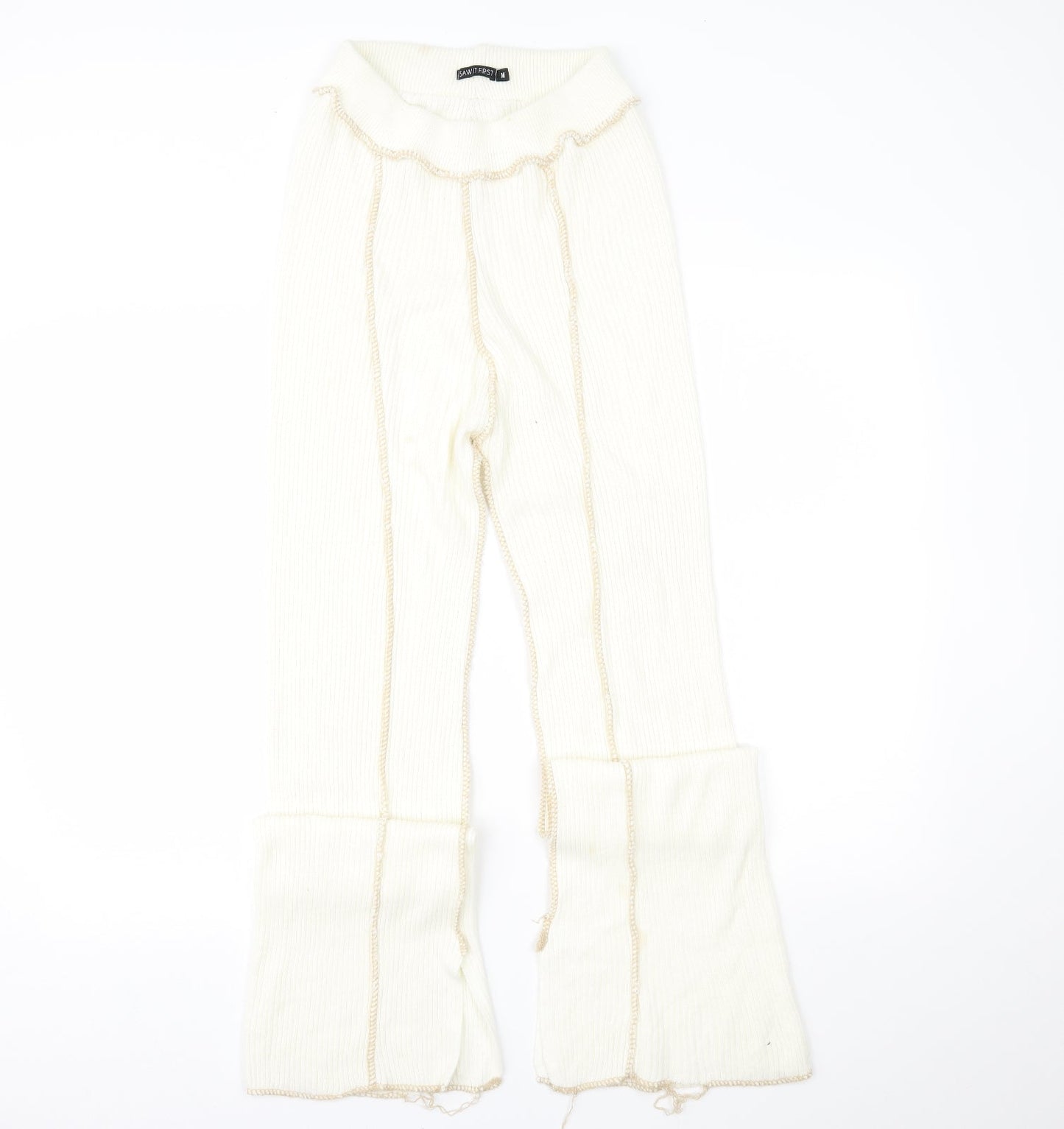 I SAW IT FIRST Womens Ivory   Trousers  Size M L31 in