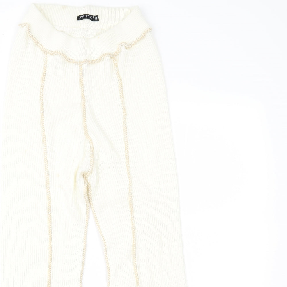 I SAW IT FIRST Womens Ivory   Trousers  Size M L31 in