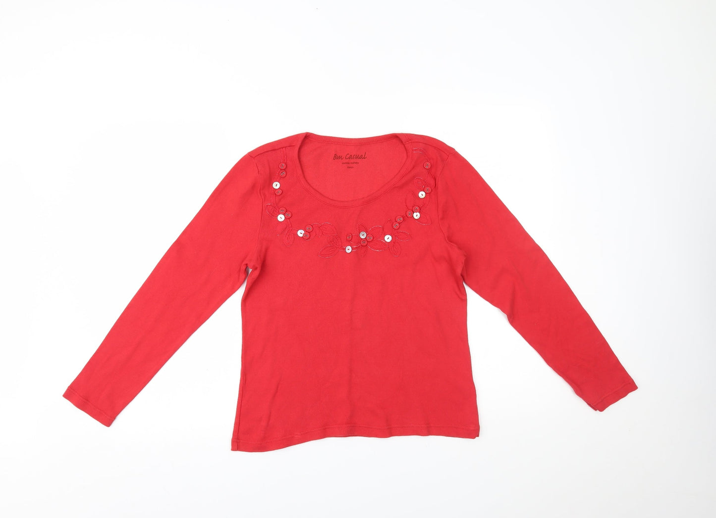 Bm Casual Womens Red   Basic Blouse Size S