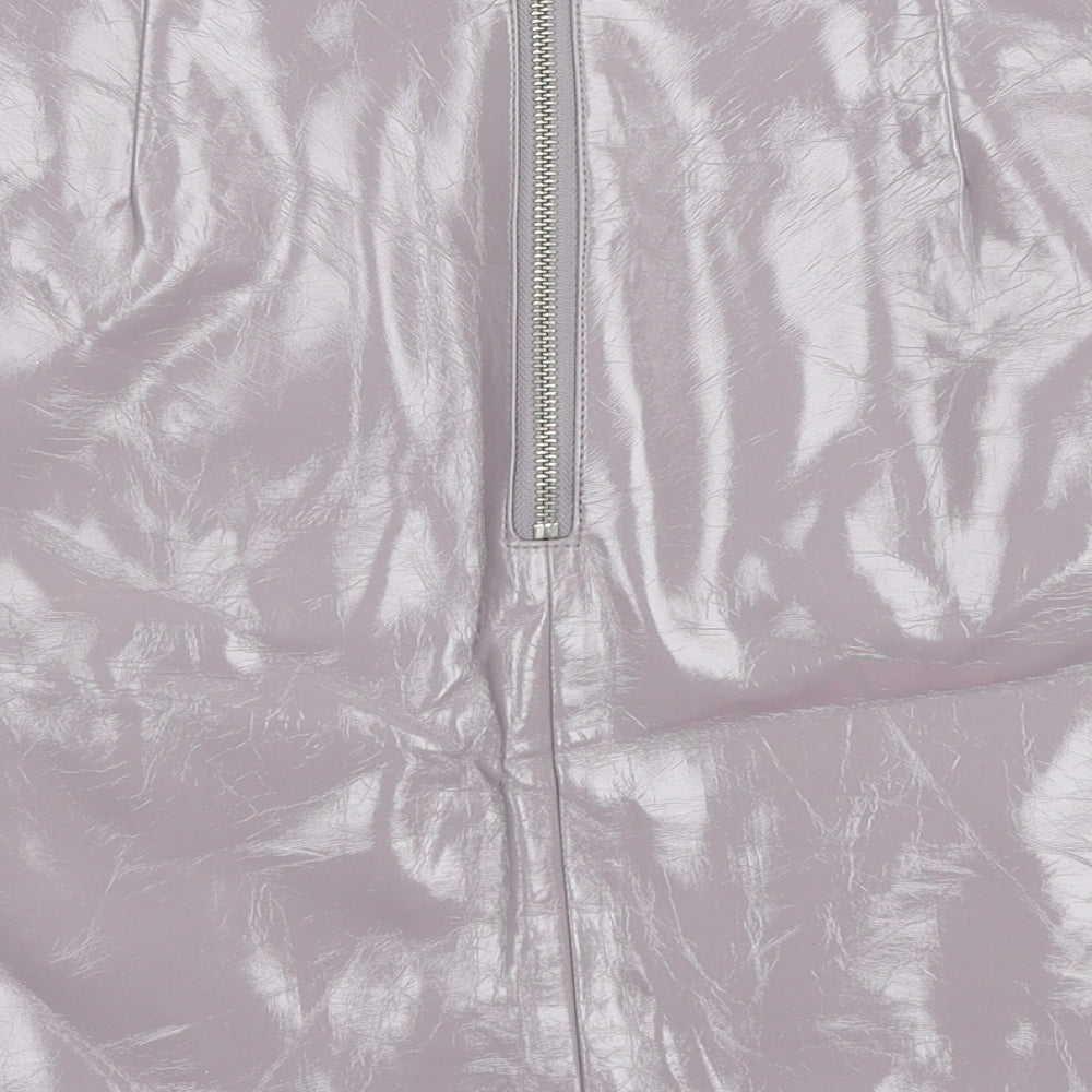 Miss sel Womens Grey   A-Line Skirt Size 12