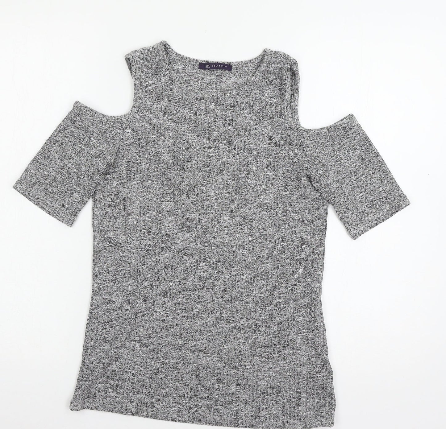 MArks Womens Grey  Jersey Basic T-Shirt Size 10