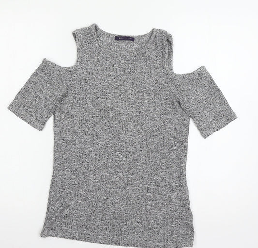 MArks Womens Grey  Jersey Basic T-Shirt Size 10