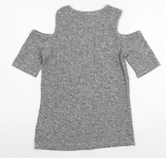 MArks Womens Grey  Jersey Basic T-Shirt Size 10