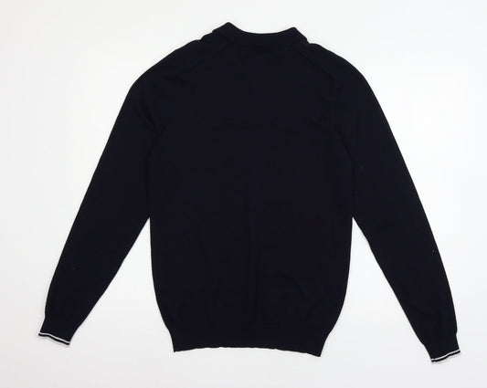 Easy  Mens Blue  Knit Pullover Jumper Size S