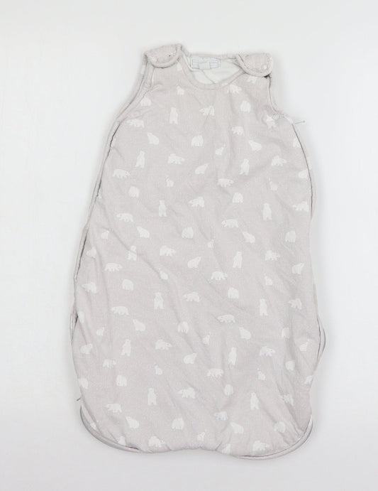 The lit Baby Grey Geometric Jersey Babydoll One Piece Size 3-6 Months - Polar Bear sleep suit