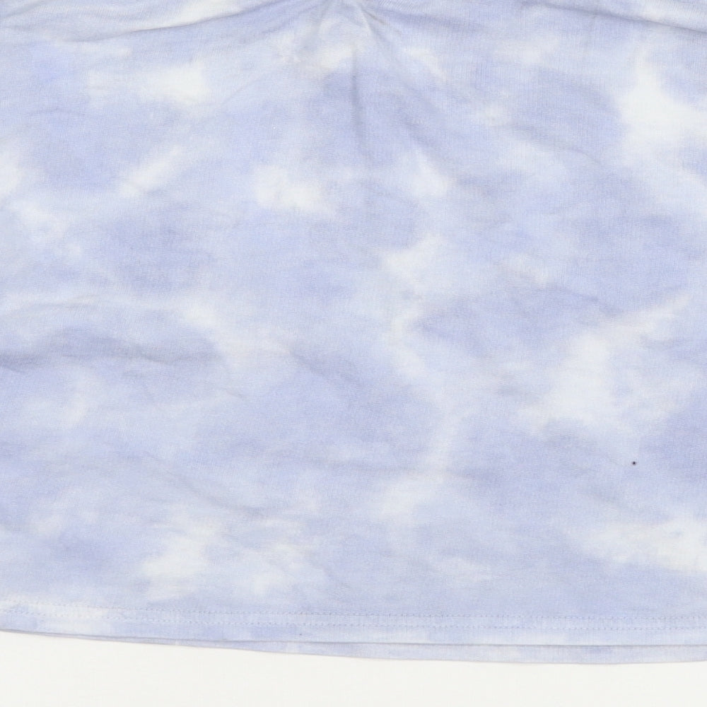 NEXT Girls Blue Geometric Jersey Pullover Sweatshirt Size 11 Years  - Tie Dye