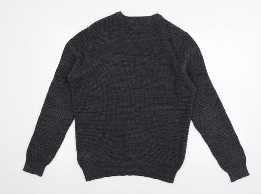 MArks Mens Blue  Knit Pullover Jumper Size M