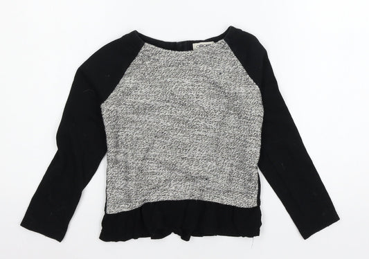Cherokee Girls Black  Jersey Pullover Sweatshirt Size 6 Years