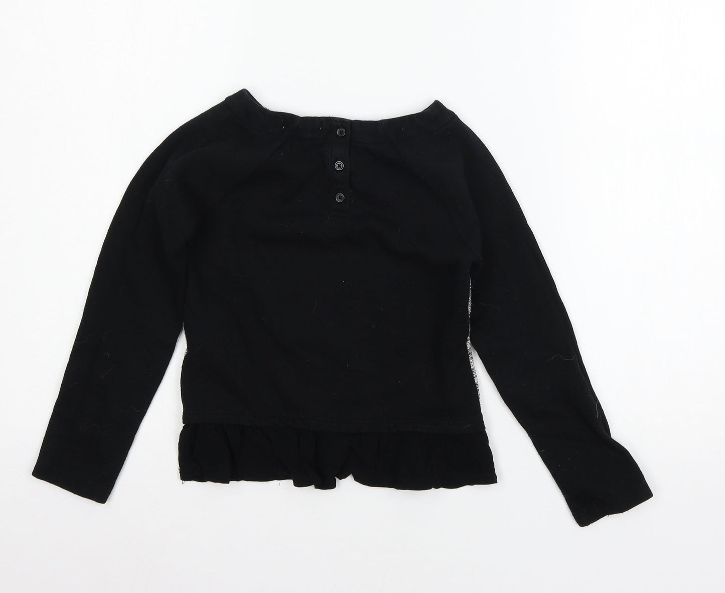 Cherokee Girls Black  Jersey Pullover Sweatshirt Size 6 Years
