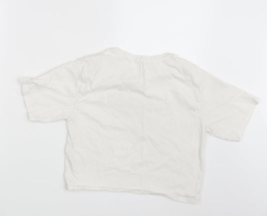 Matalan Girls White   Basic T-Shirt Size 12 Years