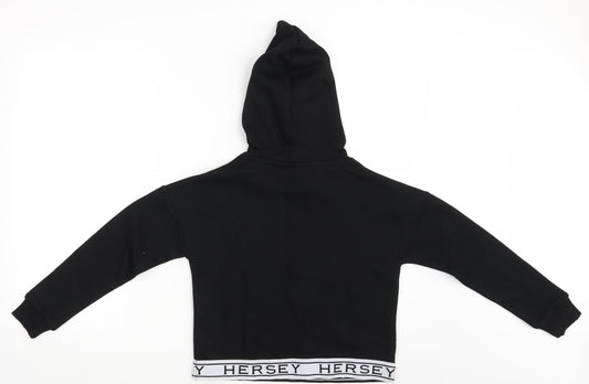 Beck & Hersey Girls Black   Pullover Hoodie Size 10-11 Years