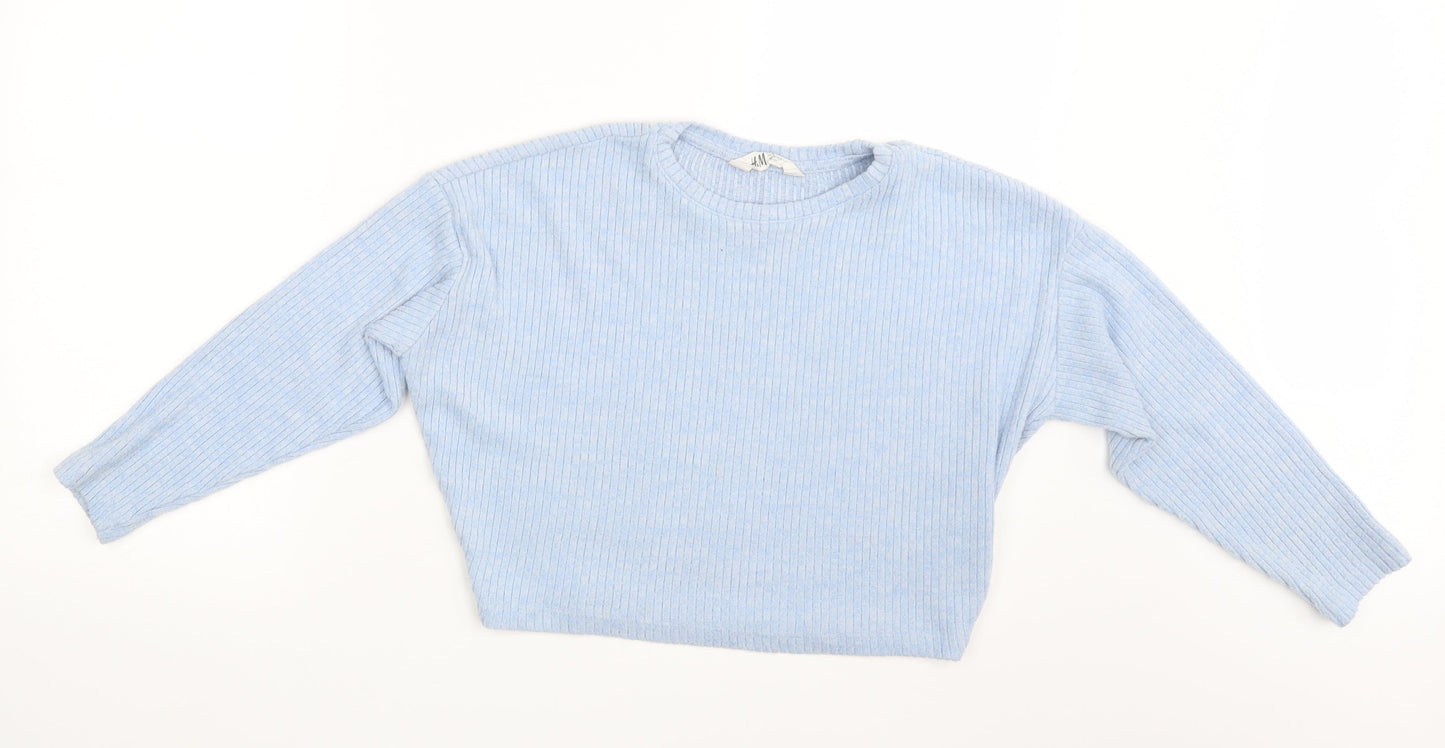 H&M Girls Blue   Pullover Jumper Size 10-11 Years