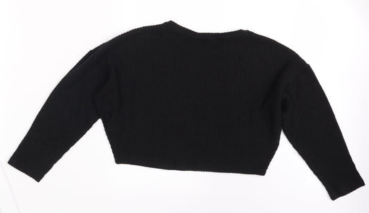 H&M Girls Black   Pullover Jumper Size 11-12 Years