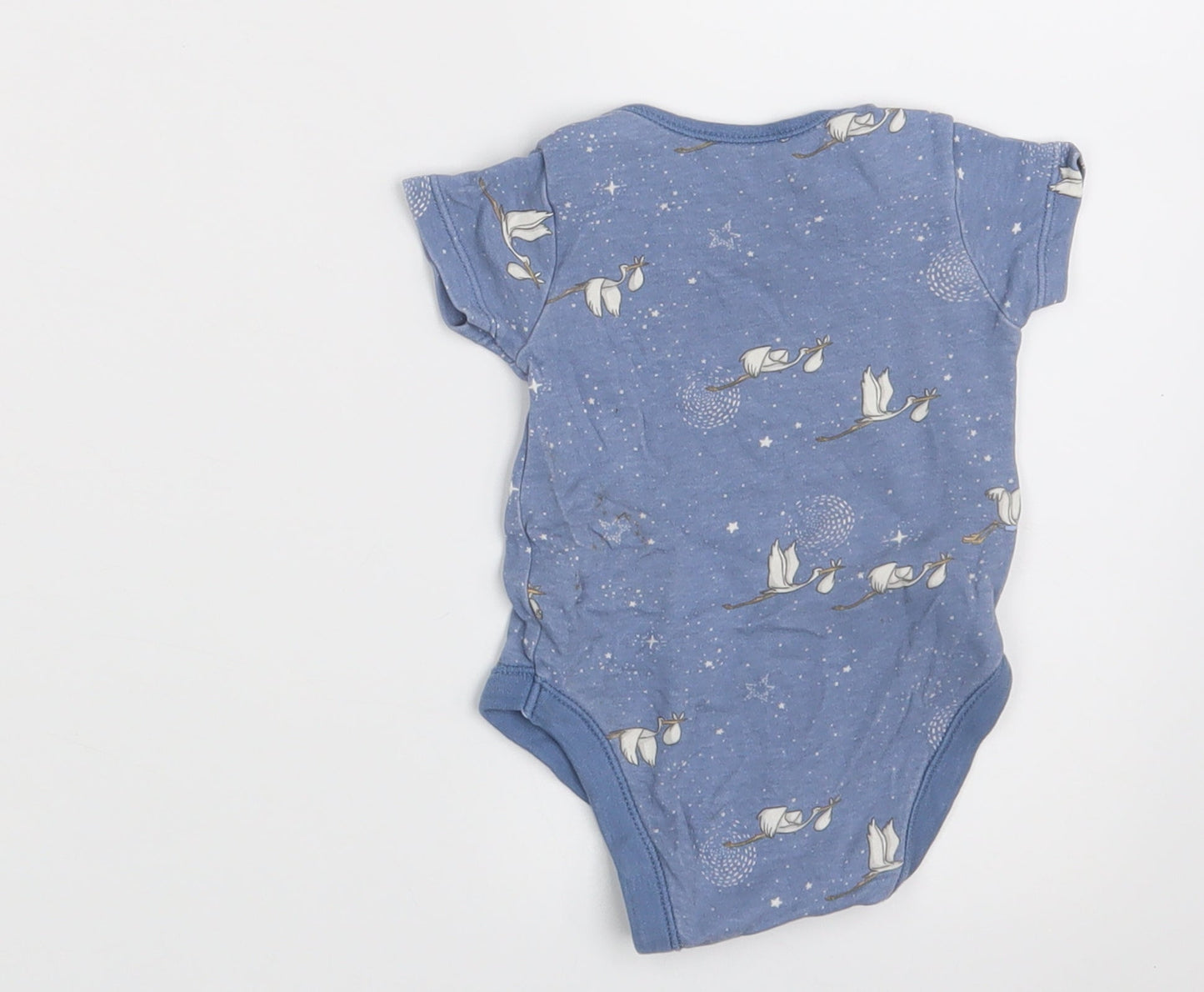 George Baby Blue Animal Print  Babygrow One-Piece Size 3-6 Months