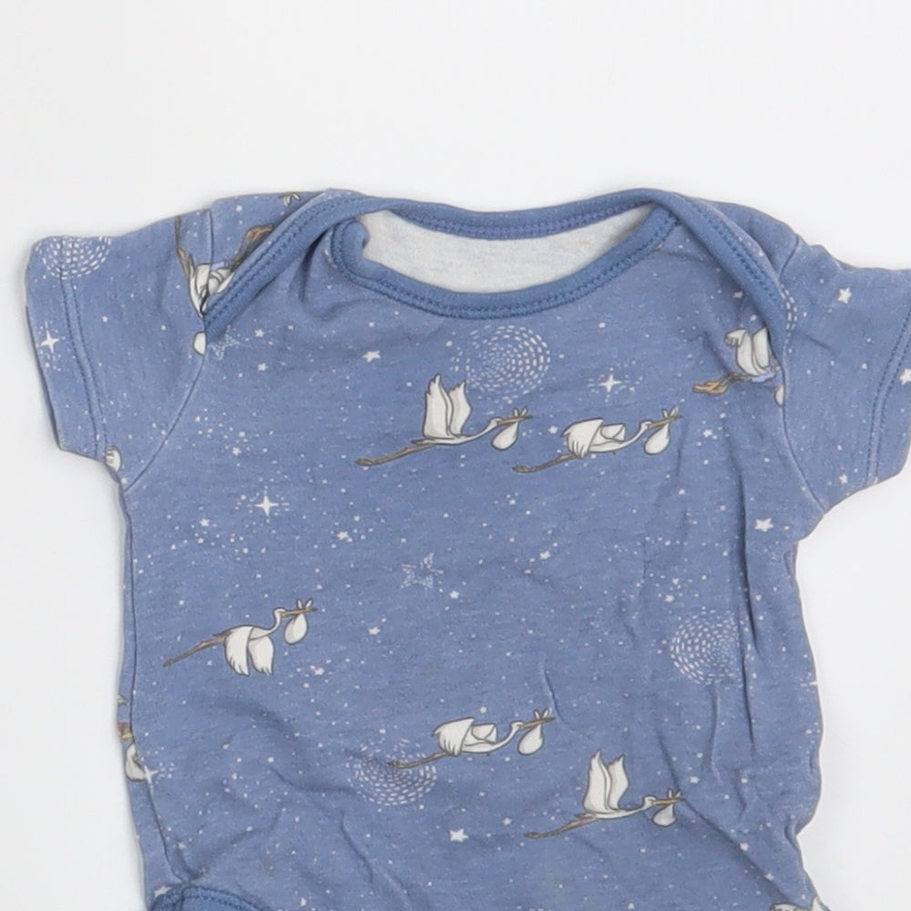 George Baby Blue Animal Print  Babygrow One-Piece Size 3-6 Months
