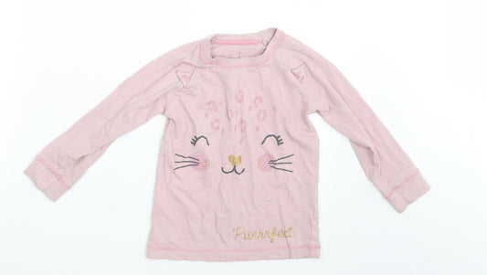 Matalan Girls Pink   Pullover Sweatshirt Size 4-5 Years
