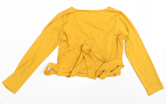 Preworn Womens Yellow   Basic Blouse One Size
