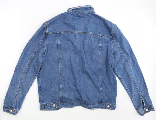 Nasty Gal Womens Blue  Denim Jacket Coat Size S