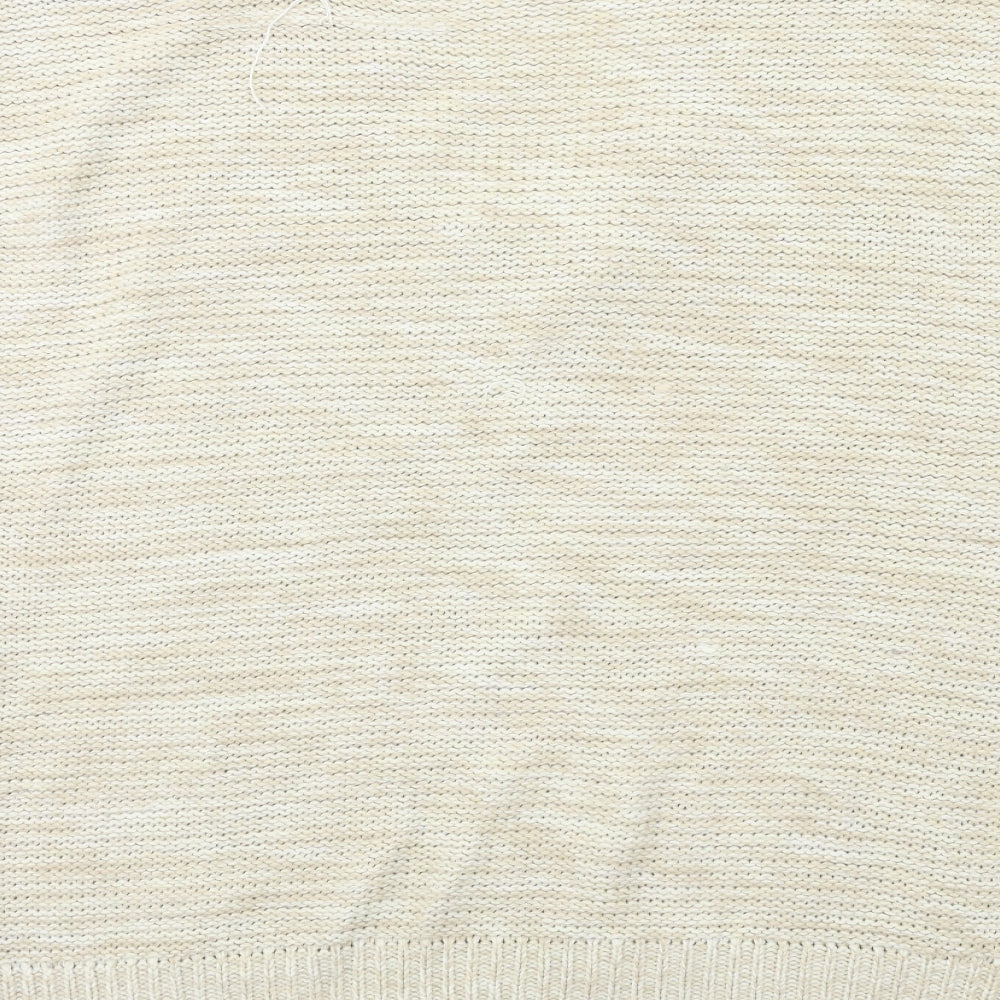 Evans Womens Beige  Knit Pullover Jumper Size 14