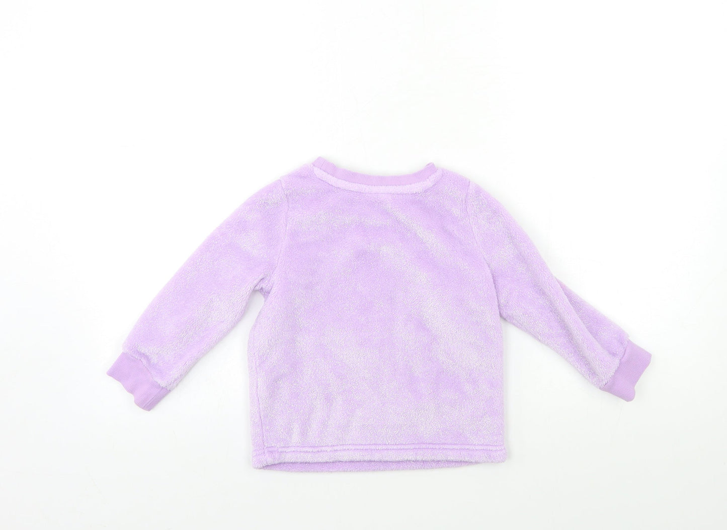 Disney Girls Purple  Fleece Top Pyjama Top Size 3 Years  - tangled
