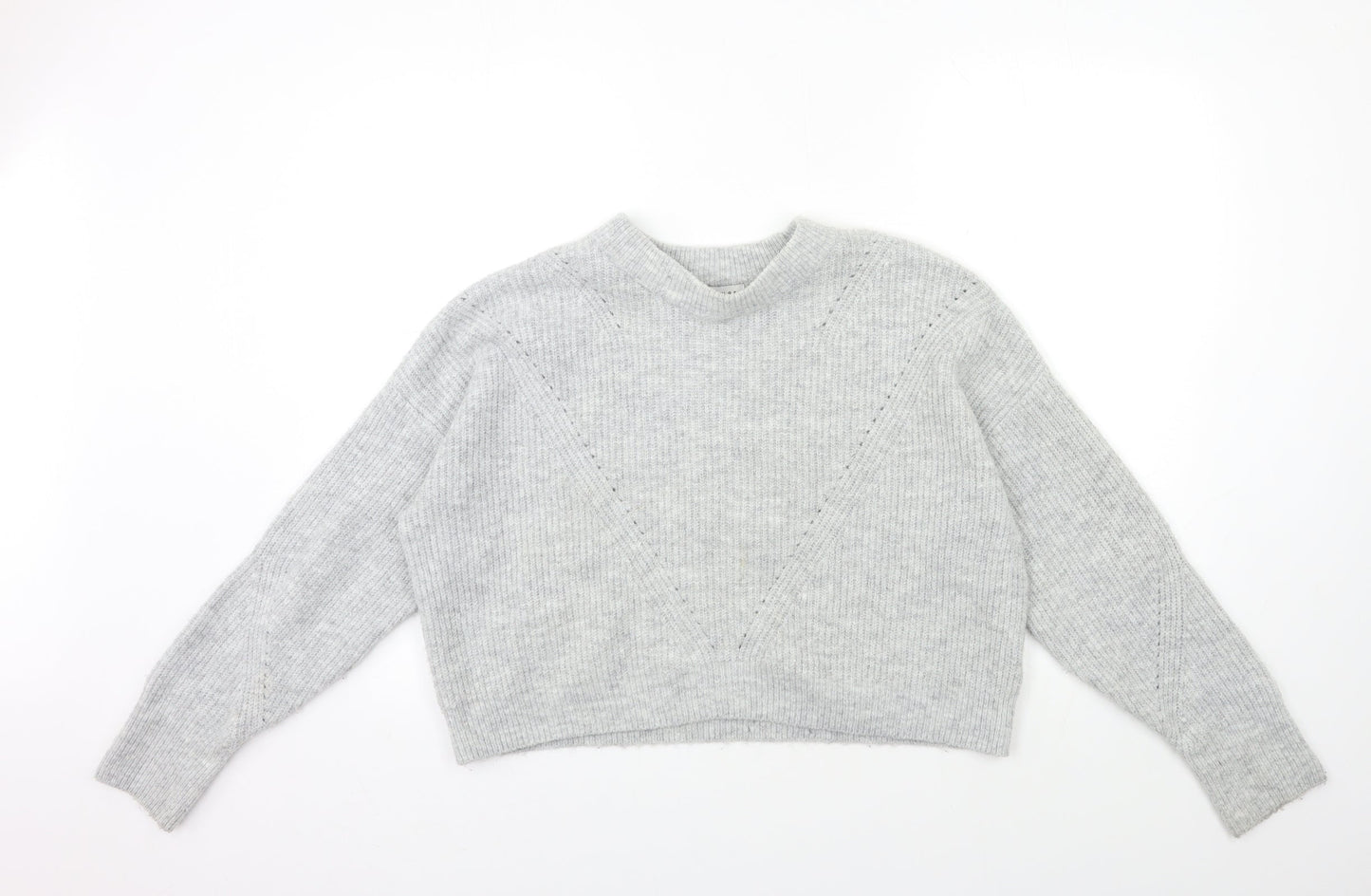 Topshop Womens Grey  Knit Pullover Jumper Size S