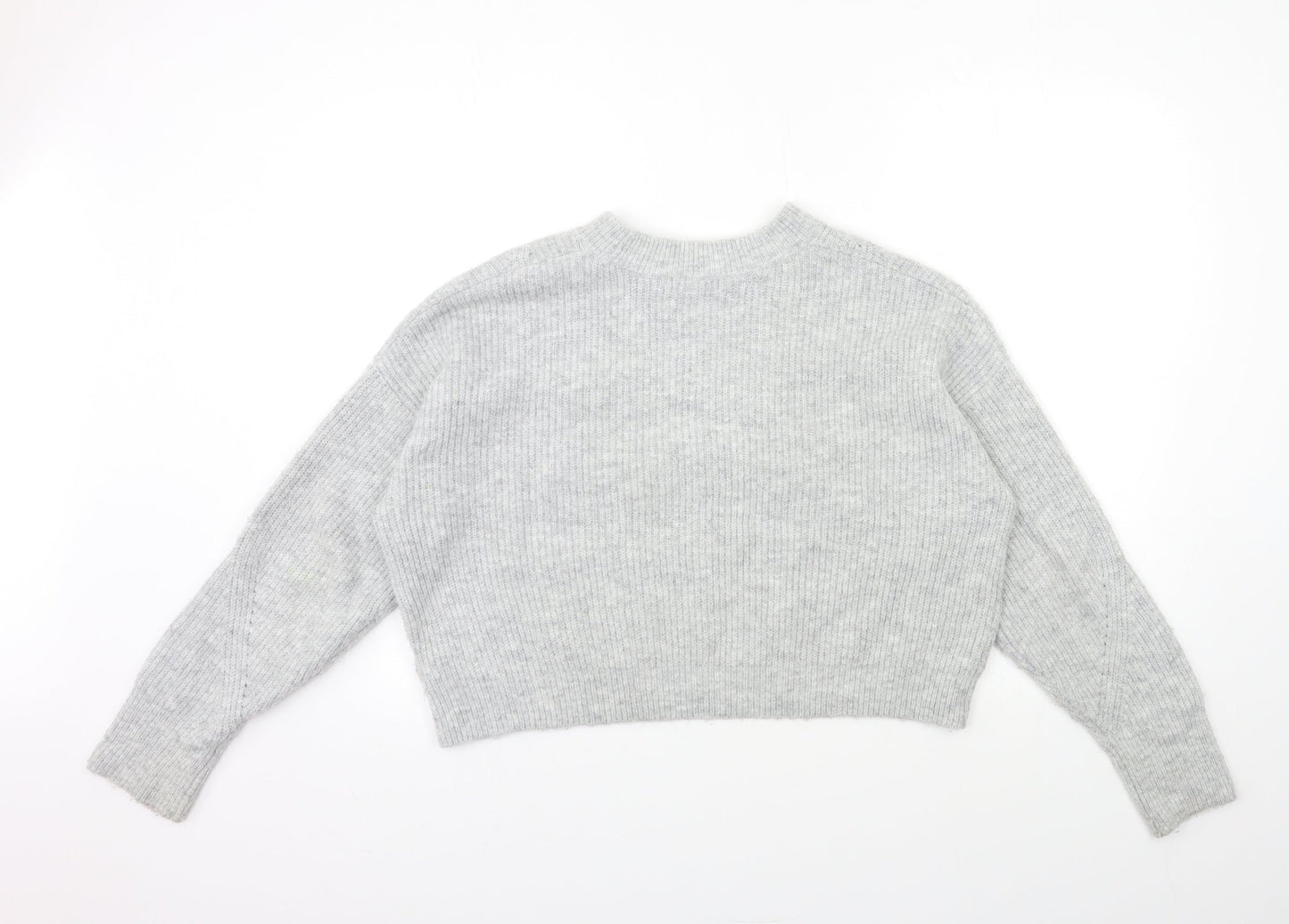 Topshop Womens Grey  Knit Pullover Jumper Size S