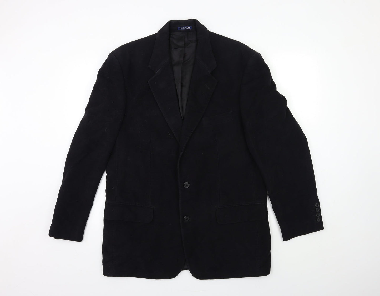 David Moss Mens Black   Jacket Suit Jacket Size 42