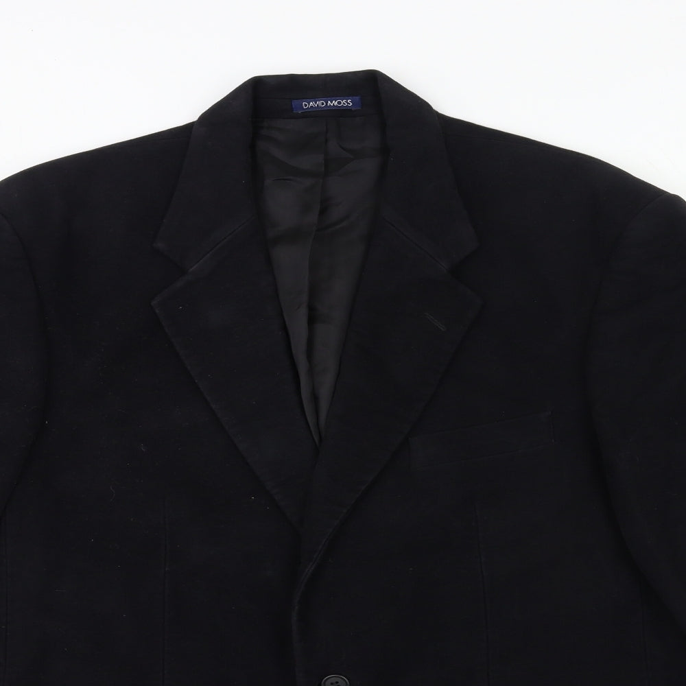 David Moss Mens Black   Jacket Suit Jacket Size 42
